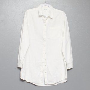 Aerie NWT white button up long sleeve cotton tunic mini dress